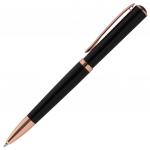 Ручка подарочная шариковая GALANT PUNCTUM BLACK, корпус черн., детали роз.зол., 0,7мм, синяя, 143514