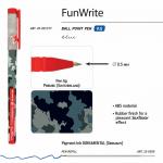 Ручка шариковая BRUNO VISCONTI "FunWrite", СИНЯЯ, "Military blue", узел 0,5мм,линия 0,3мм,20-0212/17