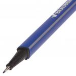Ручка капиллярная (линер) BRAUBERG Aero, СИНЯЯ, трехгранная, металлич. наконечник, 0,4мм, 142253