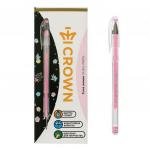 Ручка гелевая CROWN "Hi-Jell Pastel", РОЗОВАЯ ПАСТЕЛЬ, узел 0,8мм, линия 0,5мм, HJR-500P, ш/к 05962