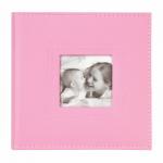 Фотоальбом BRAUBERG "Cute Baby" на 200 фото 10*15 см, под кожу, бумажные стр., бокс, розовый, 391141