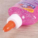 Клей для слаймов канцелярский с блестками ELMERS Glitter Glue, 177 мл, розовый, 2077249