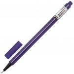 Ручка капиллярная (линер) BRAUBERG Aero, ФИОЛЕТОВАЯ, трехгран., металлич. наконечник, 0,4мм, 142255