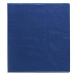 Папка на 4 кольцах с передним прозрачным карманом BRAUBERG, картон/ПВХ, 75мм, синяя, до 500л, 228397