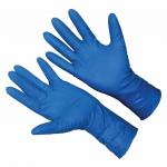 Перчатки латексные прочные (High Risk) КОМПЛЕКТ 25пар (50шт) неопудр., размер S, синие, ADM, HR001G