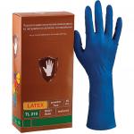 *Перчатки латексные смотровые КОМПЛЕКТ 25пар(50шт), L (большой), синие, SAFE&CARE High Risk TL210