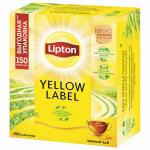 Чай LIPTON "Yellow Label", черный, 150 пакетиков с ярлычками по 2г, ш/к 12563