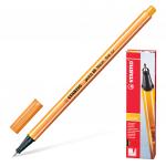 Ручка капиллярная (линер) STABILO Point 88, НЕОН ОРАНЖЕВАЯ, корпус оранжевый, линия 0,4мм, 88/054