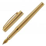 Ручка подарочная перьевая GALANT VERSUS, корпус золотистый, детали золотистые, 0,8мм, синяя, 143528