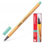 Ручка капиллярная (линер) STABILO Point 88, ЗЕЛЕНЫЙ ЛЕД, корпус оранжевый, линия 0,4мм, 88/13