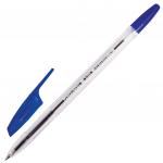 Ручка шариковая BRAUBERG X-333, СИНЯЯ, корпус прозрачный, узел 0,7мм, линия 0,35мм, 142405
