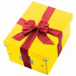 Короб архивный LEITZ "Click & Store" M, 200*280*370мм, лам. картон, разборный, желтый, 60440016