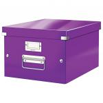 Короб архивный LEITZ "Click & Store" M, 200*280*370мм, лам. картон, разборный, фиолетовый, 60440062
