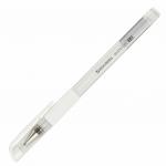 Ручка гелевая с грипом BRAUBERG White, БЕЛАЯ, пишущий узел 1мм, линия письма 0,5мм, 143416