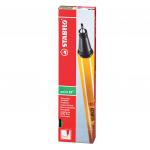 Ручка капиллярная (линер) STABILO Point 88, ЦВЕТ ЛИСТВЫ, корпус оранжевый, линия 0,4мм, 88/43