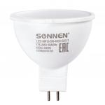 Лампа светодиодная SONNEN, 5(40)Вт, цоколь GU5.3, хол.бел, 30000ч, LED MR16-5W-4000-GU5.3, 453714