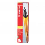 Ручка капиллярная (линер) STABILO Point 88, ЖЕЛТАЯ, корпус оранжевый, линия 0,4мм, 88/44
