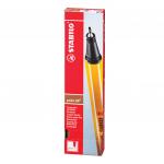 Ручка капиллярная (линер) STABILO Point 88, КОРИЧНЕВАЯ, корпус оранжевый, линия 0,4мм, 88/45