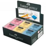 Ластик-клячка FABER-CASTELL, 40х35х10мм, цветной ассорти, прямоугольный, натуральный каучук, 127321