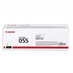 Картридж лазерный CANON (055Y) для LBP663/664/MF742/744/746, желтый, оригинальный, ресурс 2100 стр