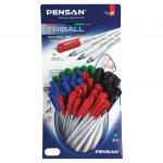 Ручка шариковая масляная PENSAN Triball Colored, классические цвета АССОРТИ, ДИСПЛЕЙ, 1003/S60-4