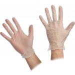 Перчатки виниловые КОМПЛЕКТ 50 пар (100шт) неопудренные, размер L, белые, KLEVER