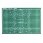 Коврик (мат) для резки BRAUBERG 3-слойный, А3 (450х300мм), двусторонний, толщина 3мм, зеленый,236904