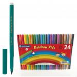 Фломастеры 24 ЦВЕТА CENTROPEN "Rainbow Kids", трехгранные, смываемые, вентил.колпачок, 7550/24ET