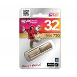 Флеш-диск 32GB SILICON POWER LuxMini 720 USB 2.0, металл. корпус, бронзовый, SP032GBUF2720V1Z