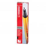 Ручка капиллярная (линер) STABILO Point 88, ТЕМНО-СЕРАЯ, корпус оранжевый, линия 0,4мм, 88/96