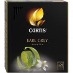Чай CURTIS "Earl Grey", черный с бергамотом, 100 пакетиков в конвертах по 2 г, 510421