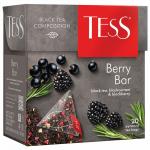 Чай TESS (Тесс) "Berry Bar", черный с аром. ежевики и черн. смородины, 20 пирам. по 1,8г, ш/к 07859