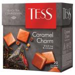 Чай TESS (Тесс) "Caramel Charm", черный с карамелью, 20 пирамидок по 1,8г, ш/к 08832