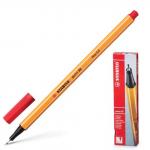 Ручка капиллярная (линер) STABILO Point, КРАСНАЯ, корпус оранжевый, линия 0,4мм, 88/40