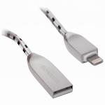 Кабель USB 2.0-Lightning, 1м,SONNEN Premium, медь, для iPhone/iPad, передача данных и зарядка,513126