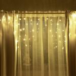 VEGAS   Электрогирлянда "Бахрома" 48 теплых LED ламп, 12 нитей, контроллер 8 режимов, прозрачный провод, 2*0,6 м, 220 v /20