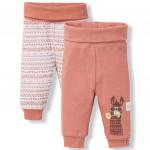 Штаны для девочки lupilu, розовый, белый/розовый (орнамент), 2 шт (306735)