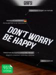 032-FBG Шапка "DON’T WORRY BE HAPPY". Черная.