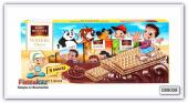 Детские вафли со вкусом какао- крема Kids-wafers with chocolate cream 225g