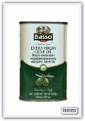 Масло оливковое нерафинированное высшего качества Basso extra virgin olive oil 250 мл (ж/б)