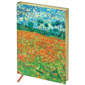 Ежедневник недатированный B6, 136л, кожзам, Greenwich Line "Vision. Van Gogh. Poppy field", тон.бл, зол.срез, ENB6-30178