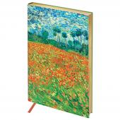 Записная книжка А5 80л. ЛАЙТ, кожзам, Greenwich Line Vision. Van Gogh. Poppy field, тон. блок, зол, NA5_30772