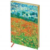 Записная книжка А6 80л. ЛАЙТ, кожзам, Greenwich Line Vision. Van Gogh. Poppy field, тон. блок, зол, NA6_30812