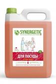 SYNERGETIC универсальное моющее средство для мытья посуды (арбуз), канистра пэ 5л