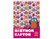 Картон цветной двухсторонний А4, 10л. 20цв. МУЛЬТИКИ 4 ВИДА