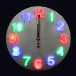 LADECOR CHRONO Часы настенные со светящимися цифрами,  LED ,  d=25  см,  пластик