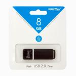 Флэш-диск USB  8Gb Smartbuy Quartz series Black (SB8GBQZ-K)