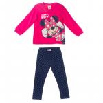 Комплект детский трикотажный для девочек: фуфайка (футболка с длинными рукавами), леггинсы