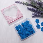 Резинки для волос в наборе 36 шт "With love", цвет голубой, d-2,5 см, упак. 8,7*8,7*4см