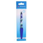 Пилка для ногтей металлическая на блистере "Ультрамарин - Цветы", цвет ручки микс, цвет пилки микс,13,5см